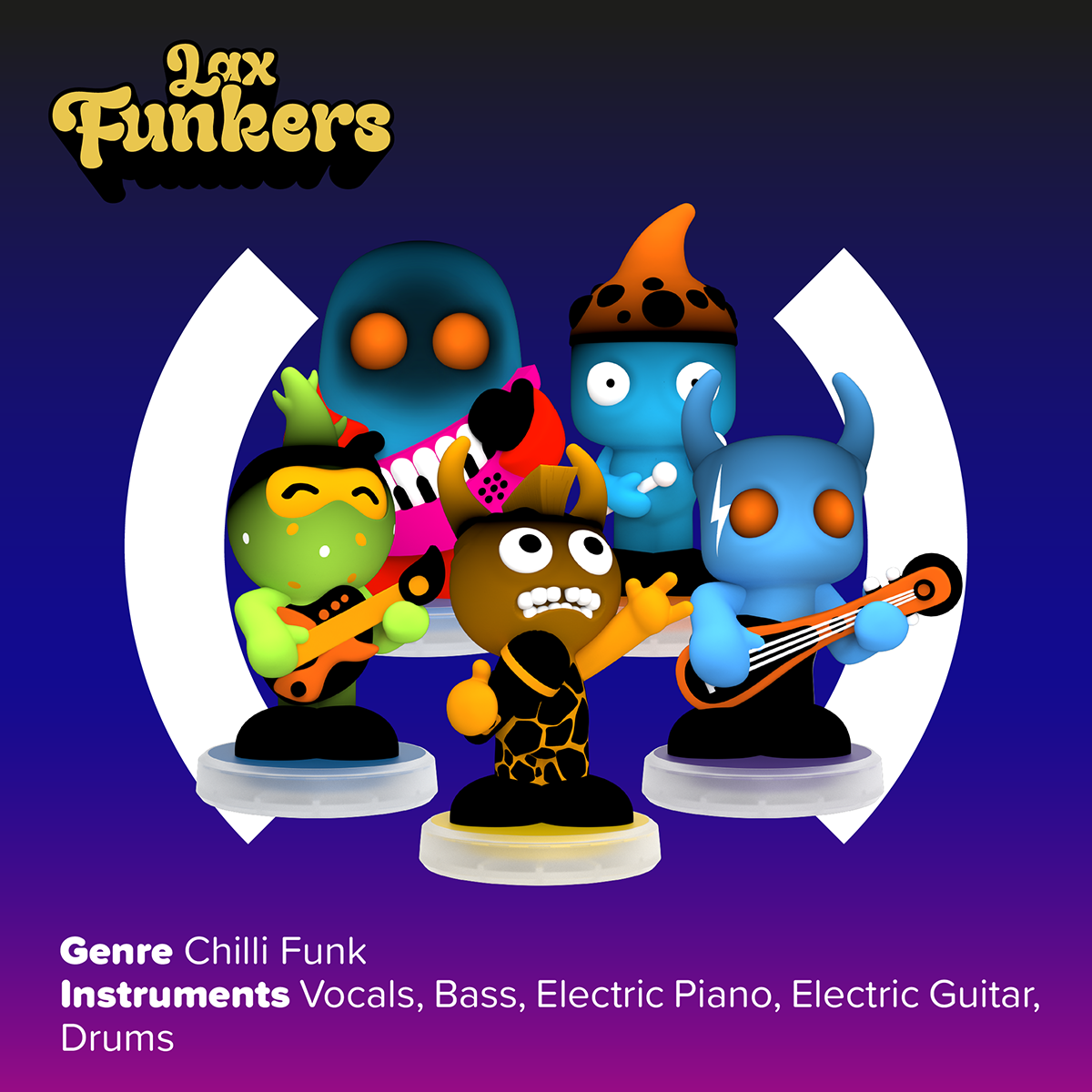  Loops Lab® -  Loops Lab Starter Set + Complementary 5-Dolls Band - The Lax Funkers -  Electronics