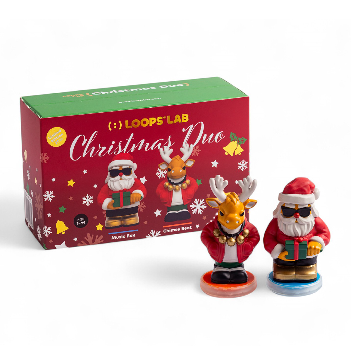  Loops Lab® -  Loops Labs Christmas Duo: 2 Figurines – Holiday Edition -  Electronics