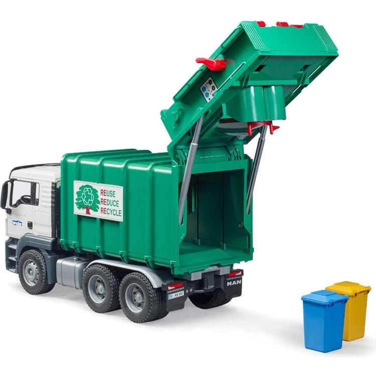Bruder -  MAN TGS Rear Loading Garbage Truck (Green) -  Vehicles
