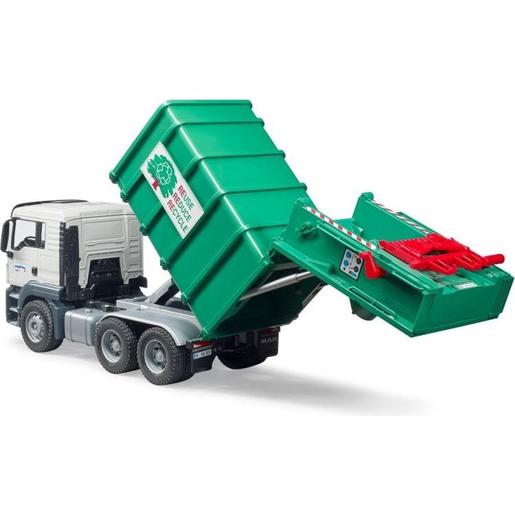 Bruder -  MAN TGS Rear Loading Garbage Truck (Green) -  Vehicles