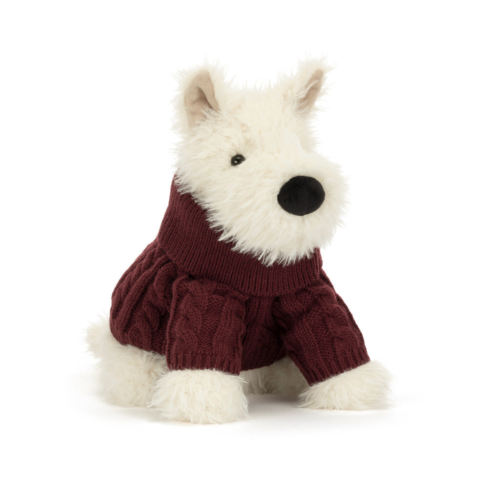 Munro Scottie Dog Plush 'Winter Jumper'
