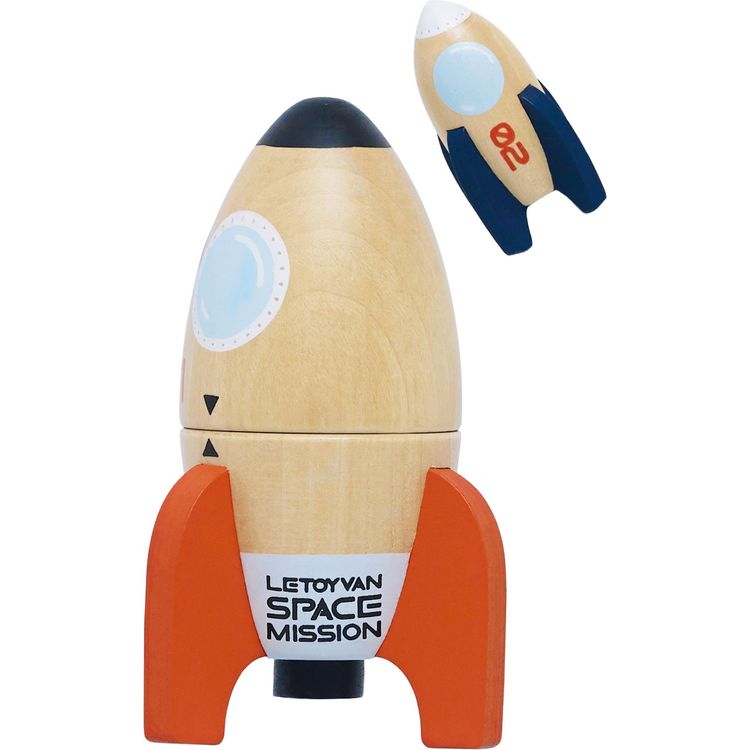  Le Toy Van -  Magnetic Space Rocket Duo -  Preschool