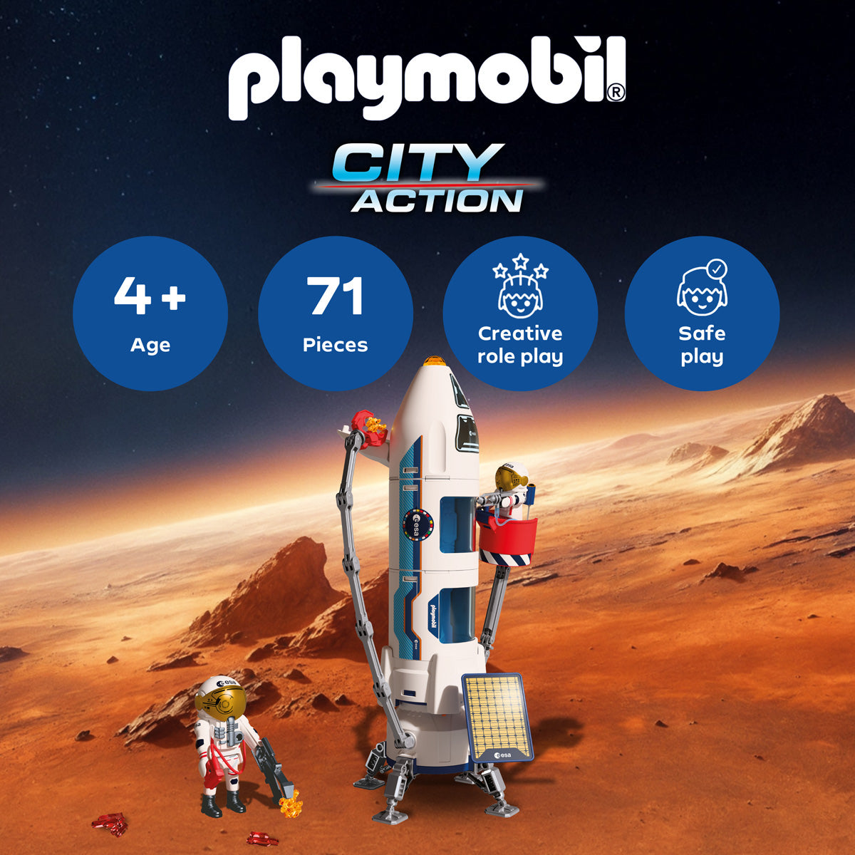  Playmobil -  Mars Research Rocket Playset -  Preschool
