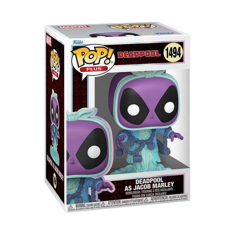  Funko -  Marvel Pop! Plus Deadpool as Jacob Marley -  World of Funko