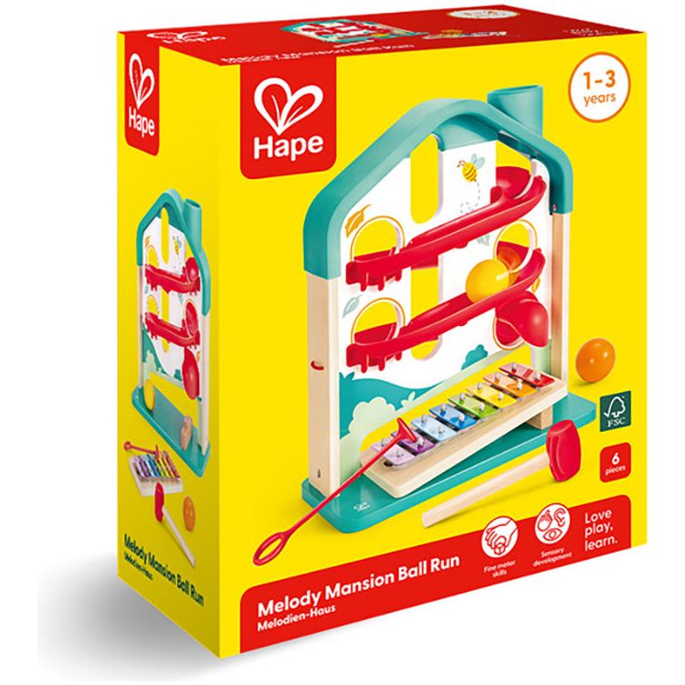  Hape -  Melody Mansion Ball Run -  Infants