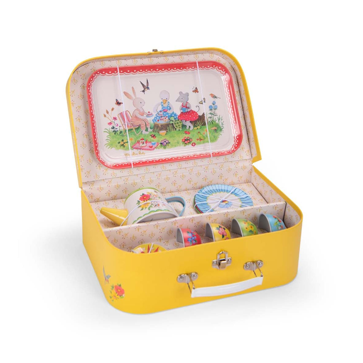  Moulin Roty -  Metal Tea Set - The Big Family -  Preschool