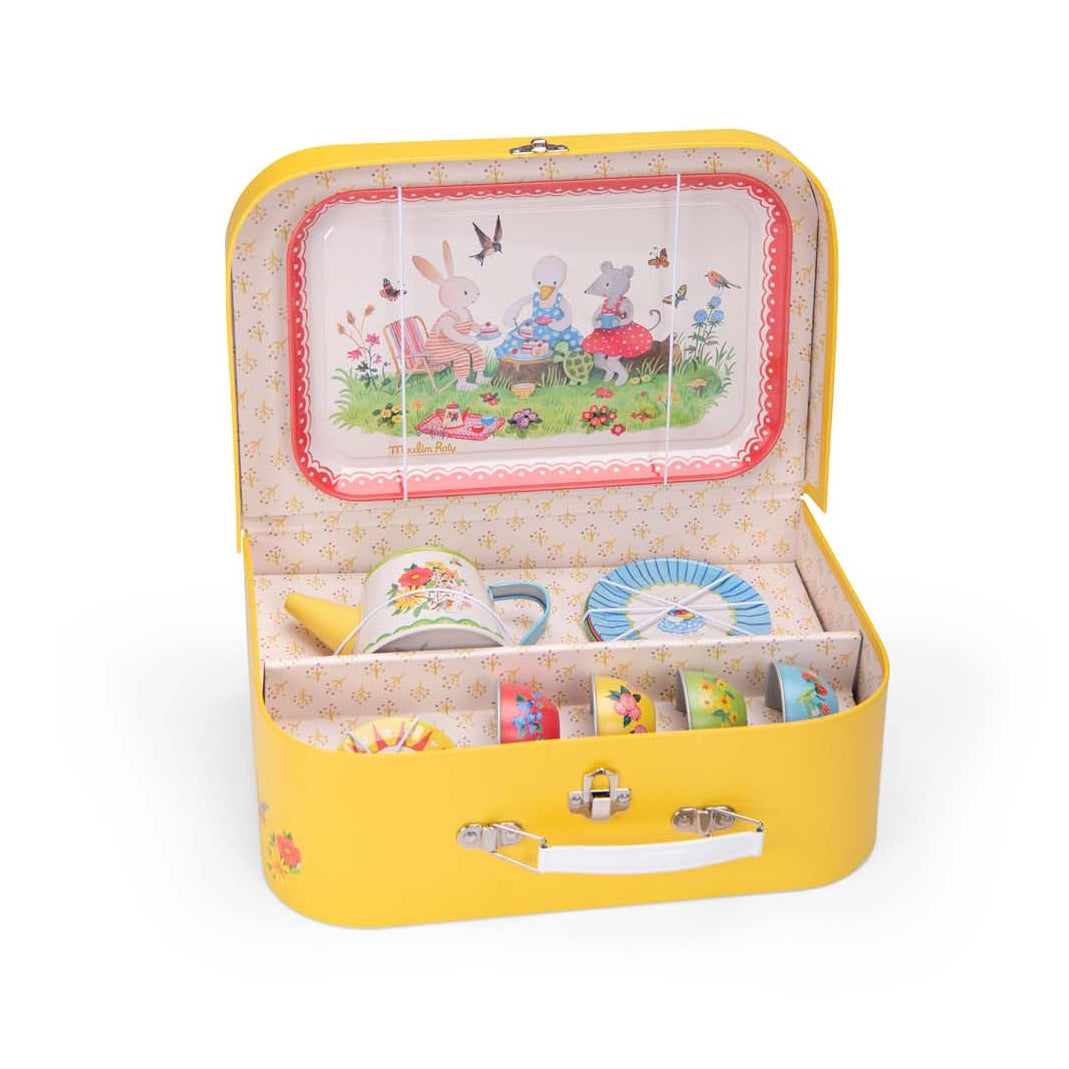  Moulin Roty -  Metal Tea Set - The Big Family -  Preschool