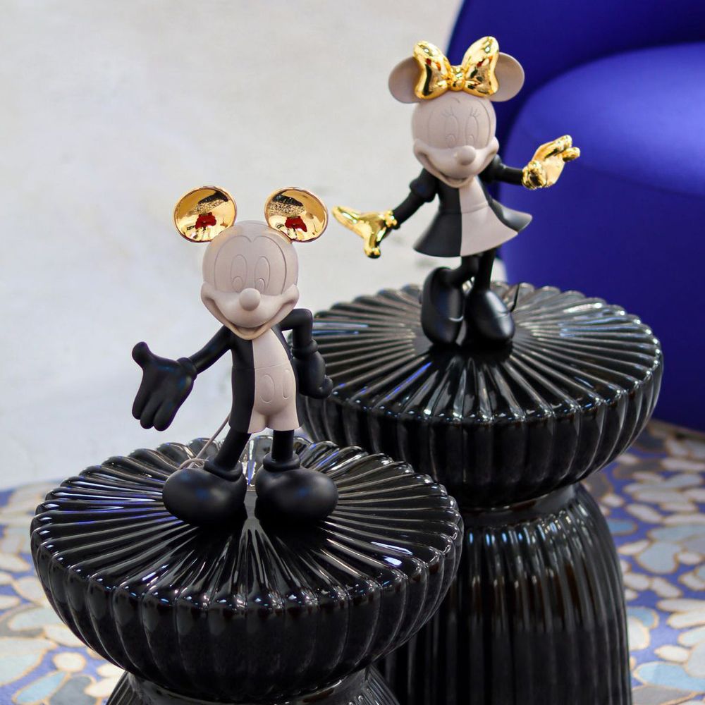  Leblon Delienne -  Mickey Mouse 12" Kelly Hoppen Figurine - Black, Taupe & Gold -  Collectibles