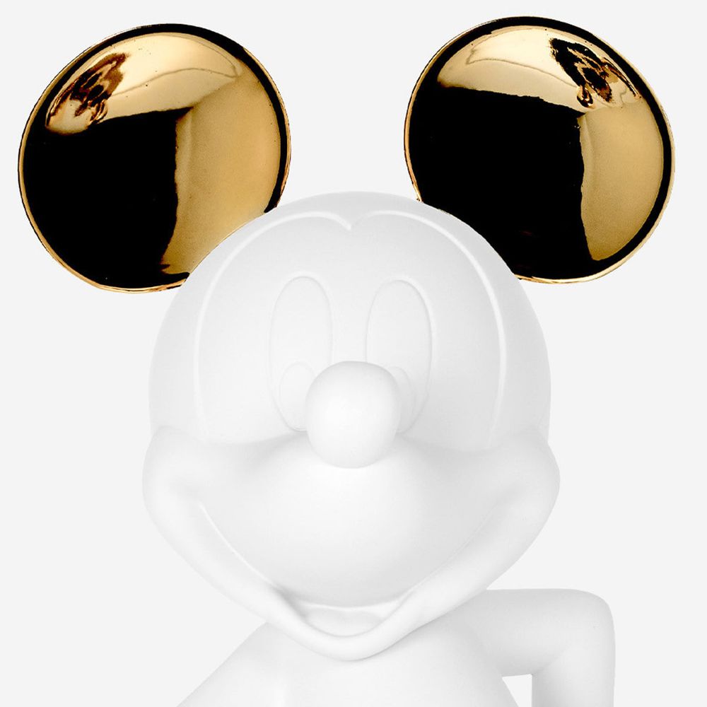  Leblon Delienne -  Mickey Mouse 12" Welcome Studio Figurine - White & Gold -  Collectibles
