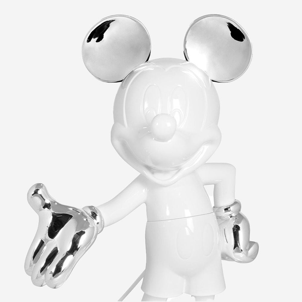  Leblon Delienne -  Mickey Mouse 12" Welcome Studio Figurine - White & Silver -  Collectibles