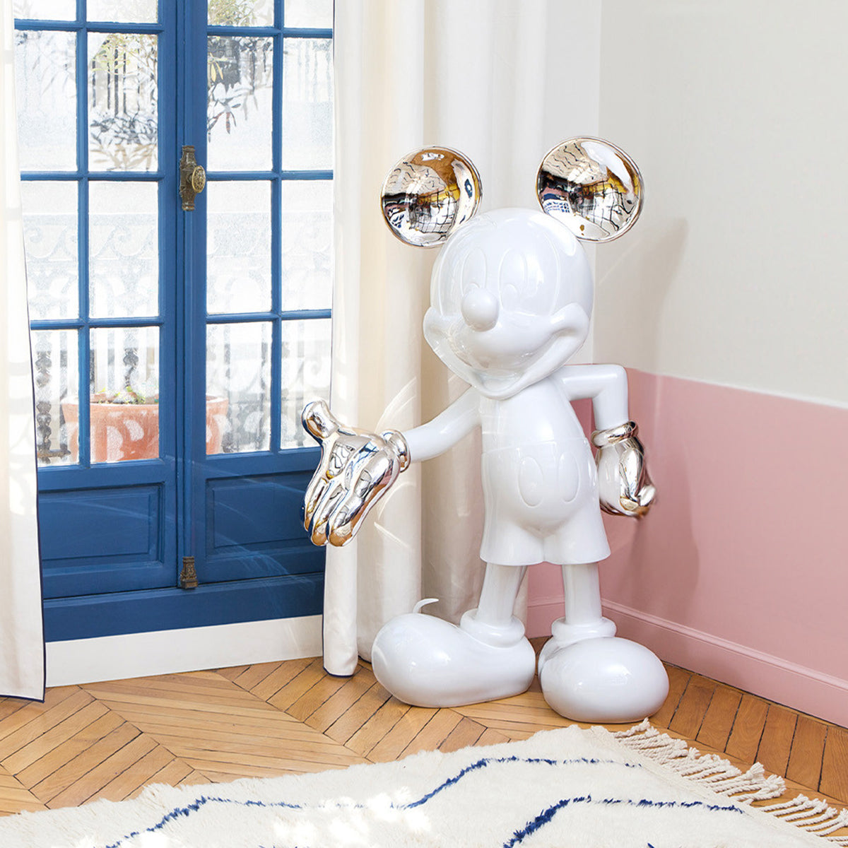  Leblon Delienne -  Mickey Mouse Figure White & Silver - 55" -  Collectibles