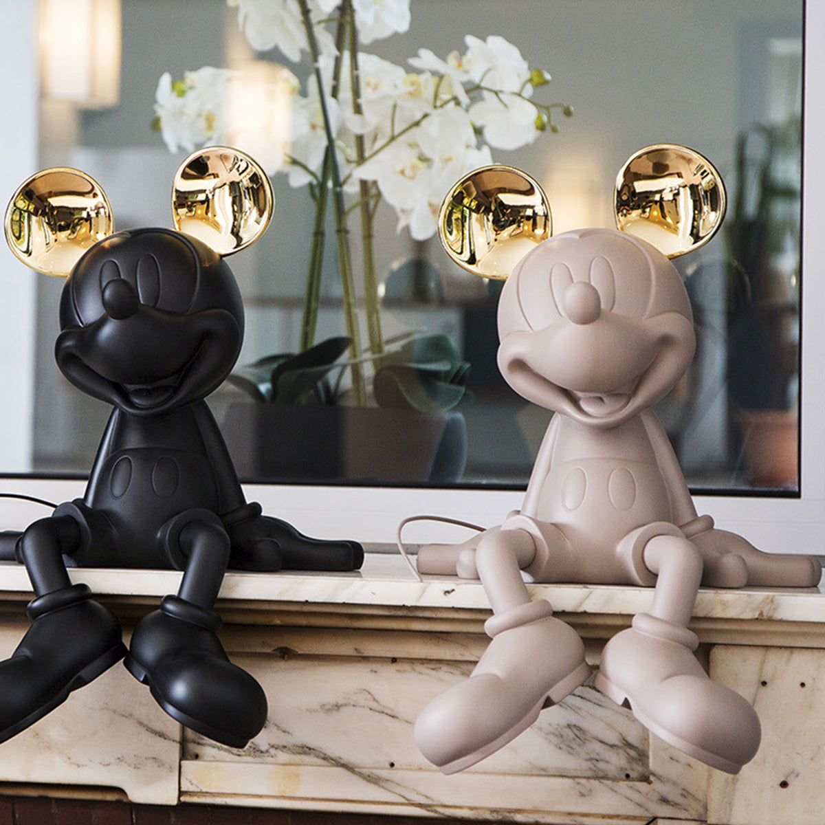  Leblon Delienne -  Mickey Mouse Take 2 Taupe & Gold Figure - 19" -  Collectibles