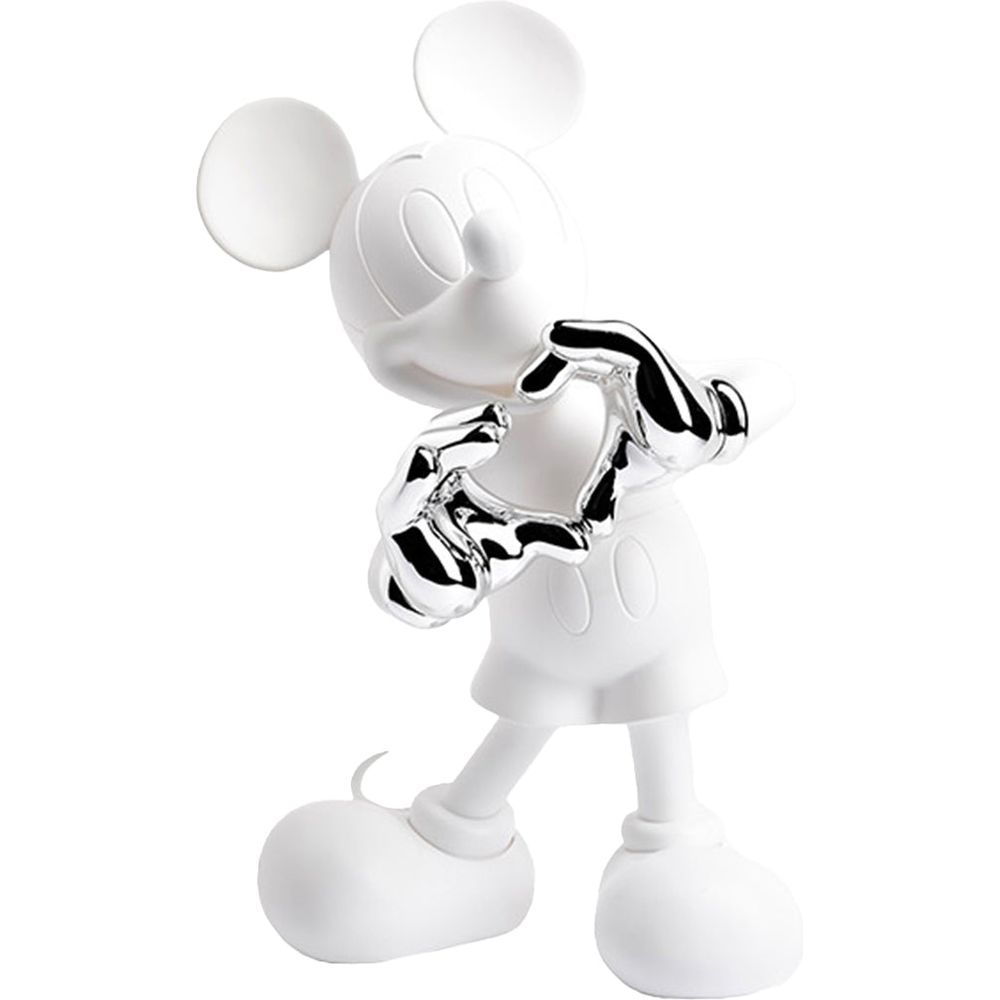 Leblon Delienne -  Mickey Mouse With Love 12" Kelly Hoppen Figurine - White & Silver -  Collectibles