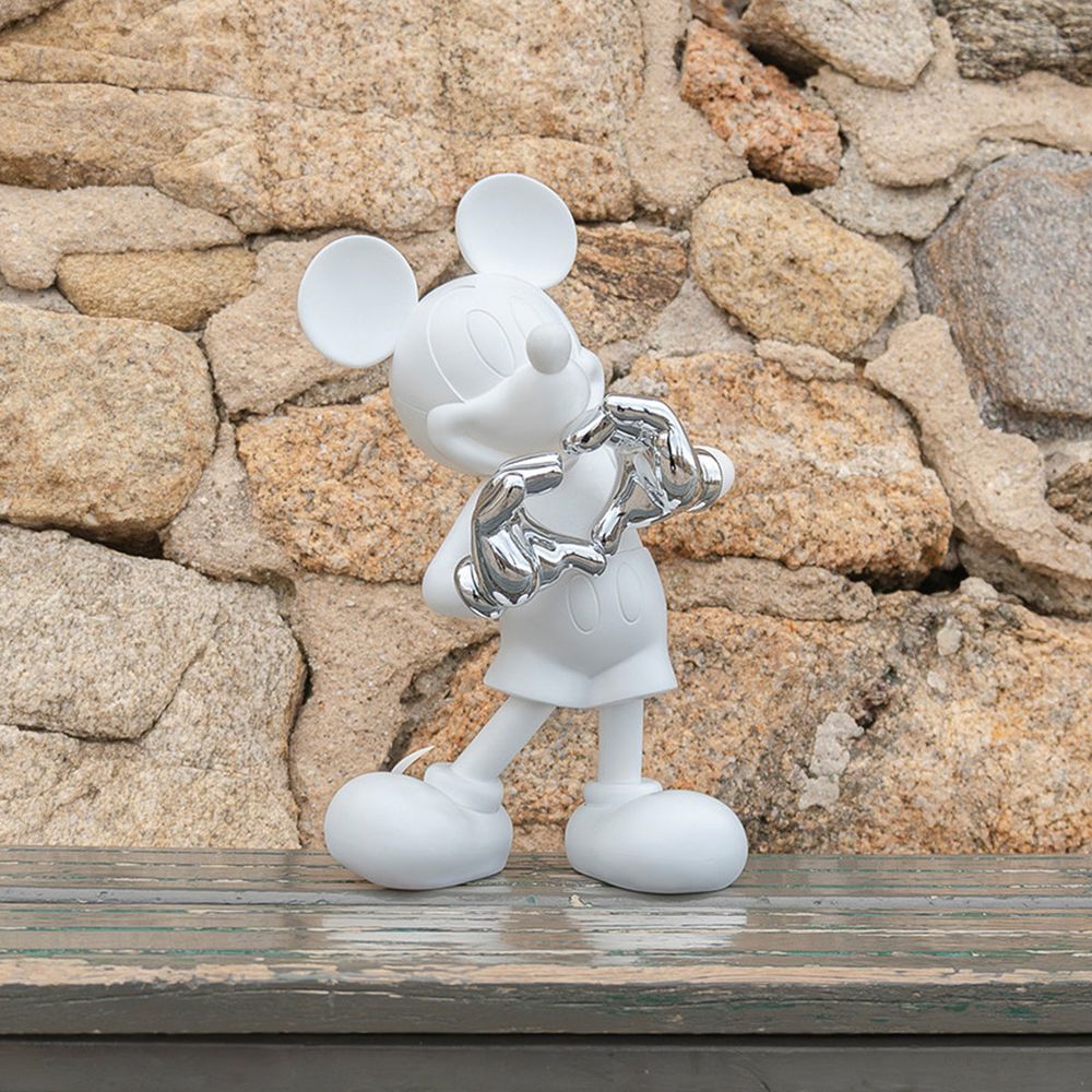 Leblon Delienne -  Mickey Mouse With Love 12" Kelly Hoppen Figurine - White & Silver -  Collectibles