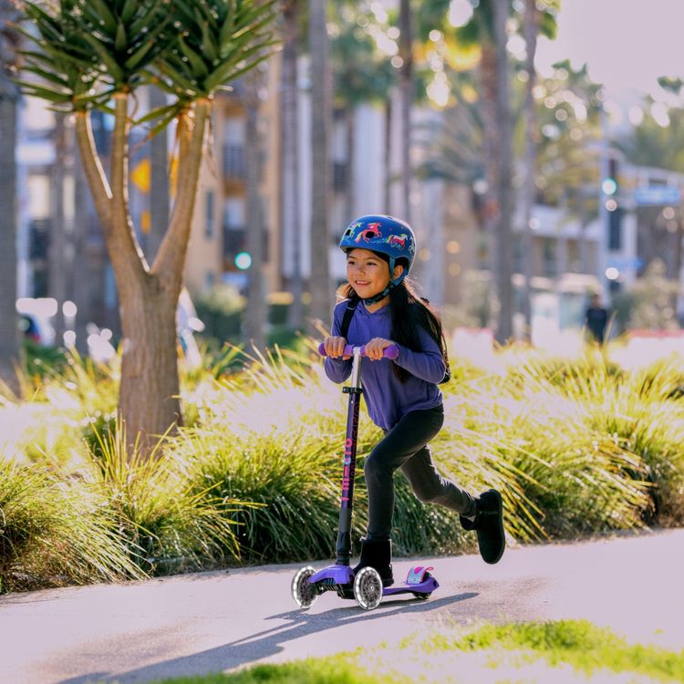 Micro Kickboard -  Micro Maxi Foldable LED Scooter -  Purple -  Outdoor