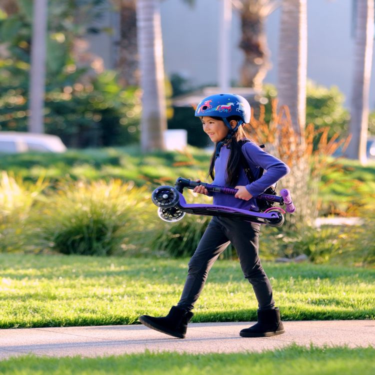  Micro Kickboard -  Micro Maxi Foldable LED Scooter -  Purple -  Outdoor