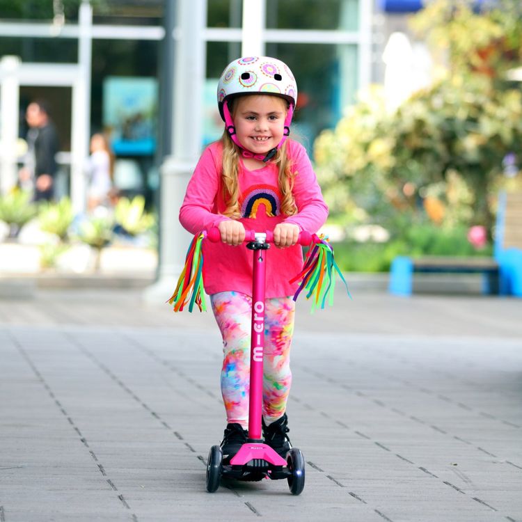  Micro Kickboard -  Micro Maxi LED Scooter - Pink -  Outdoor