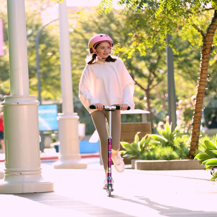  Micro Kickboard -  Micro Sprite LED Scooter - Purple Stripe -  Outdoor