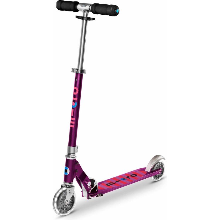  Micro Kickboard -  Micro Sprite LED Scooter - Purple Stripe -  Outdoor