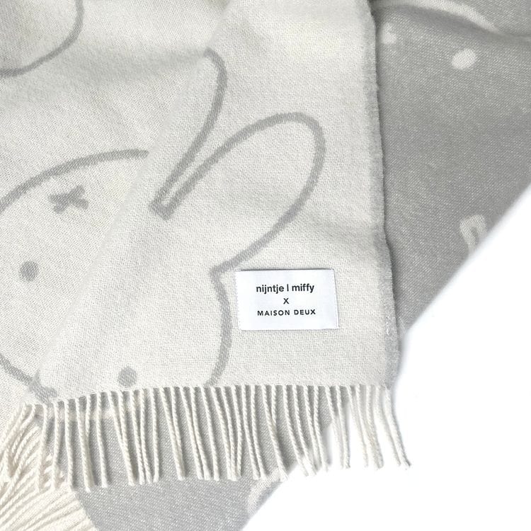  Maison Deux -  Miffy Blanket - Cloud White/Grey -  Room Decor