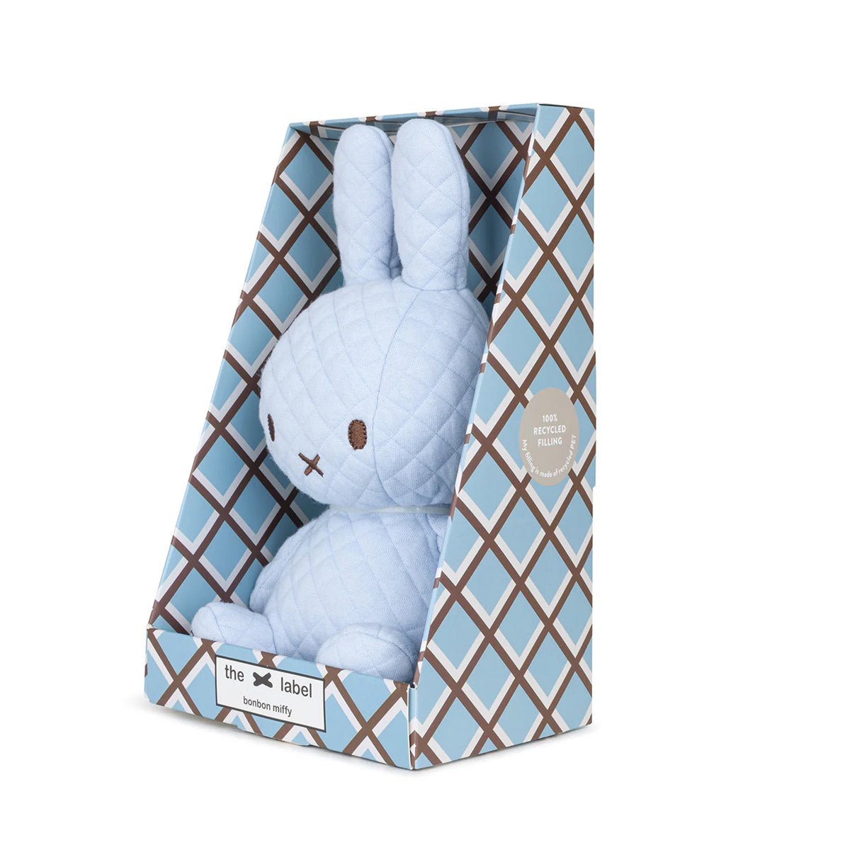  Bon Ton Toys -  Miffy Blue Bonbon Sitting Plush in Giftbox - 9" -  Plush