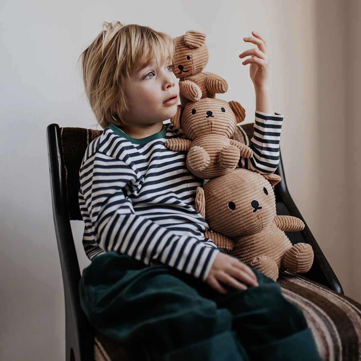  Bon Ton Toys -  Miffy Boris Bear ECO Corduroy Brown - 7" -  Plush