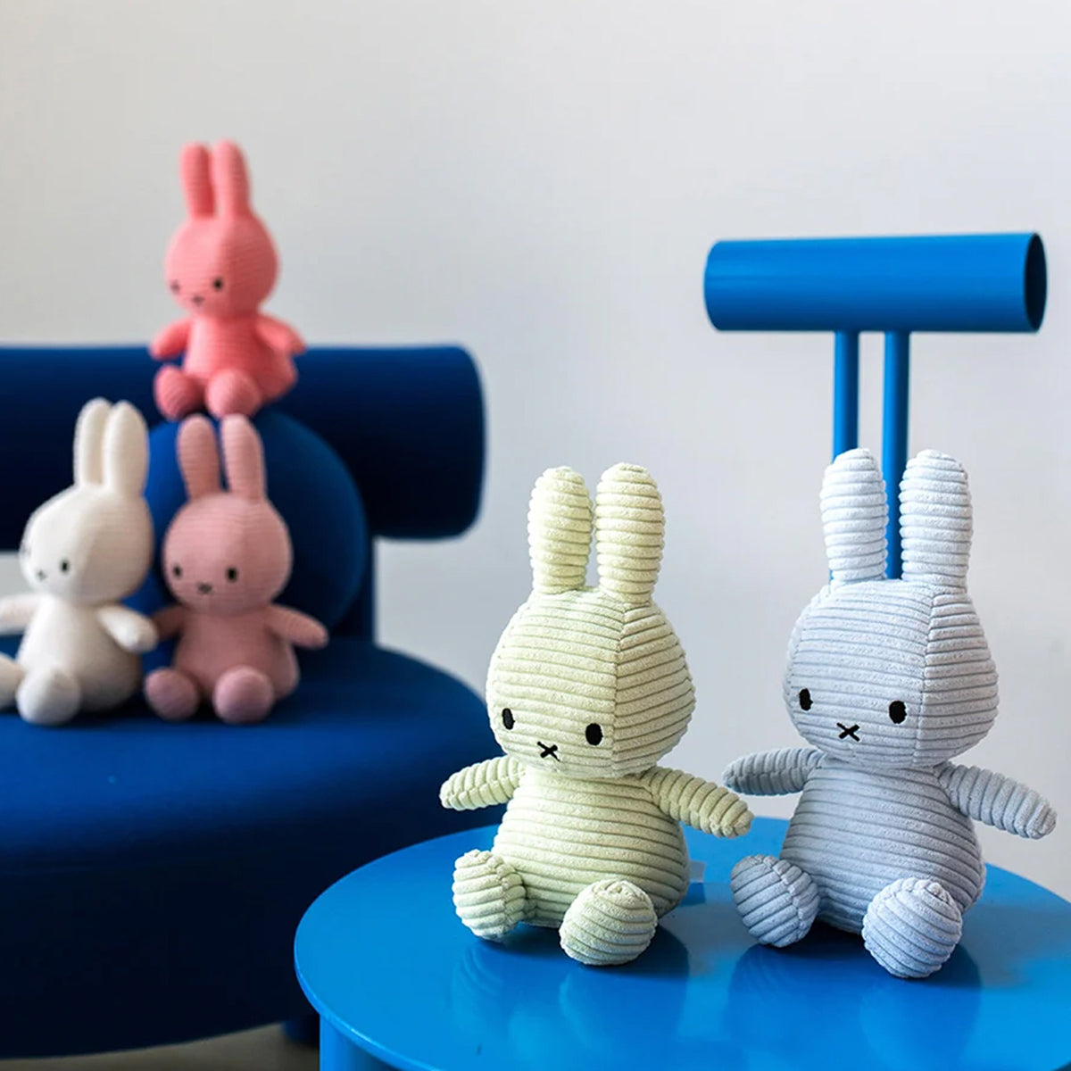  Bon Ton Toys -  Miffy ECO Corduroy Fresh Mint Plush - 9" -  Plush