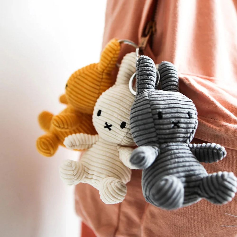 Miffy ECO Corduroy Keychain - Grey | Bon Ton Toys