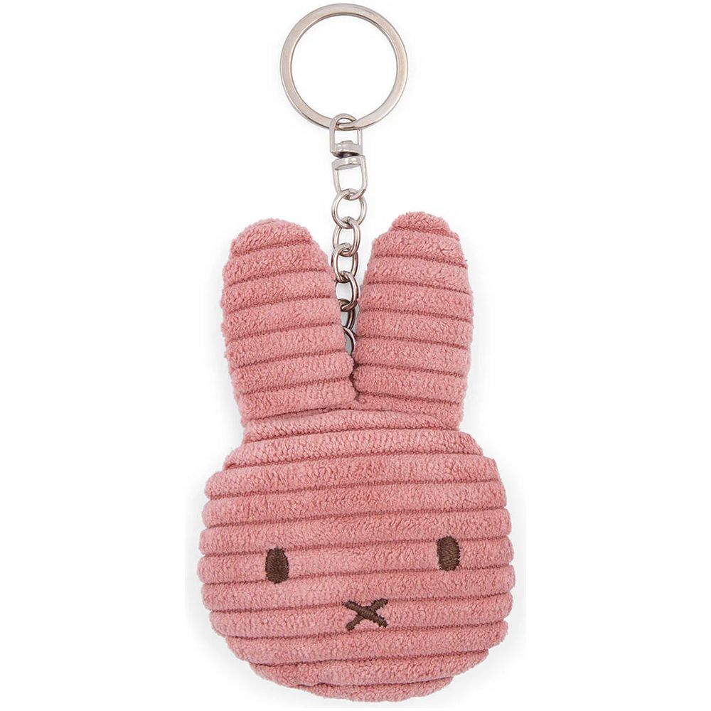  Bon Ton Toys -  Miffy Flat ECO Corduroy Keychain - Dusty Rose -  Plush