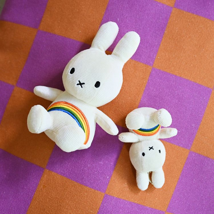  Bon Ton Toys -  Miffy Rainbow 7" Plush - Off White -  Plush