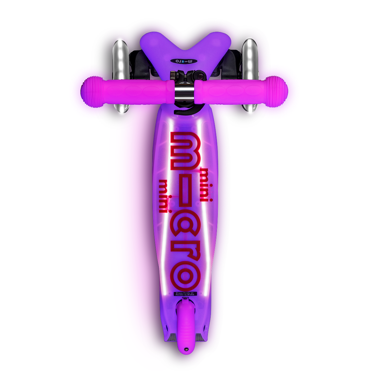  Micro Kickboard -  Mini Deluxe Glow LED Plus Scooter - Frosty Pink -  Outdoor