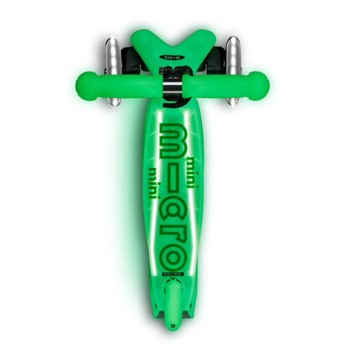  Micro Kickboard -  Mini Deluxe Glow LED Plus Scooter - Icy Lime -  Outdoor