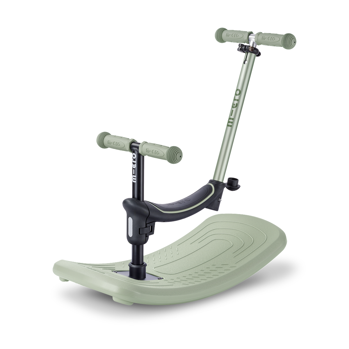  Micro Kickboard -  Mini Deluxe Rock & Go LED Scooter - Olive Sage -  Outdoor
