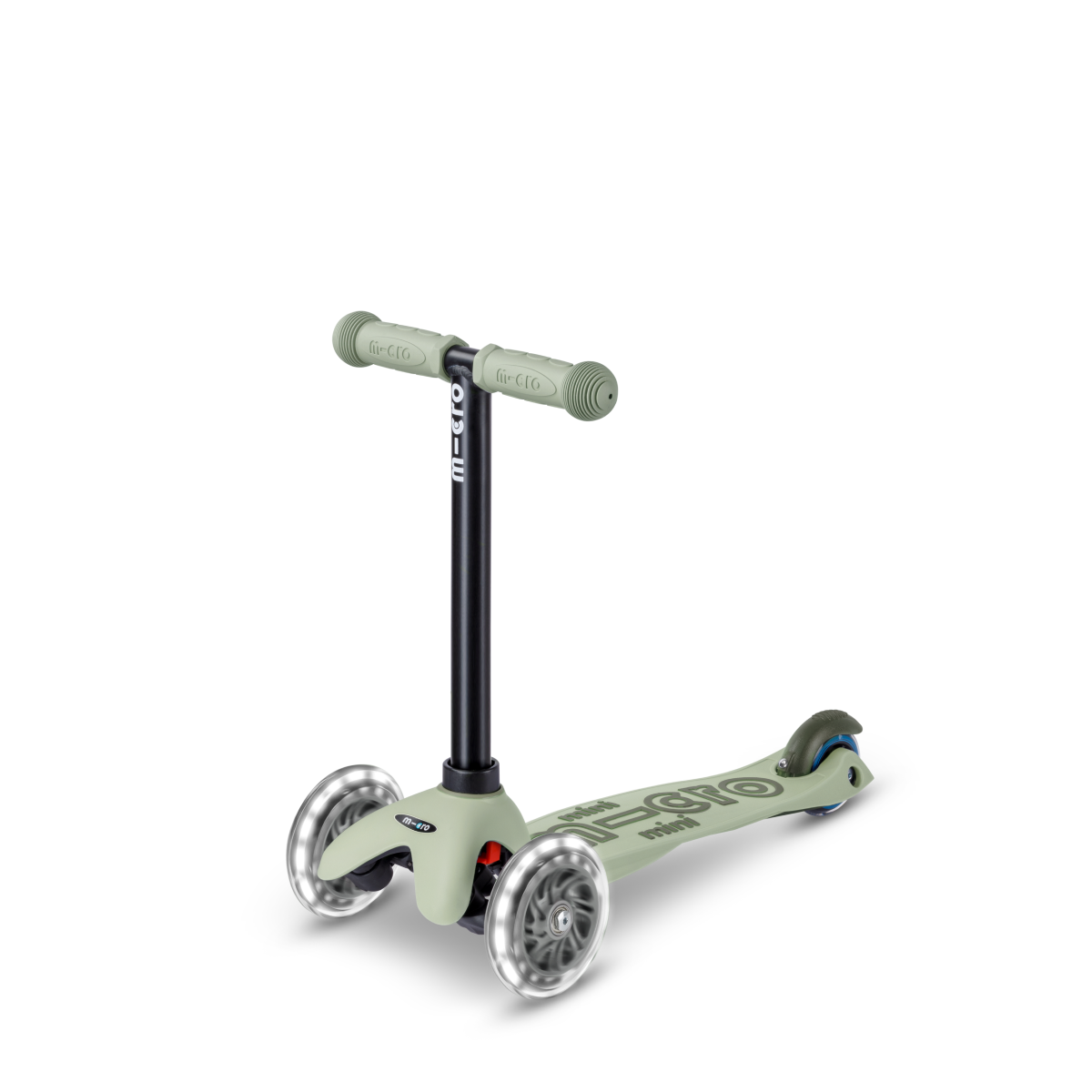 Mini Deluxe Rock & Go LED Scooter - Olive Sage | Micro Kickboard