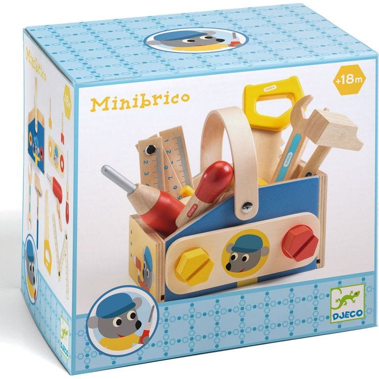 ミニカゴ Minibrico Pretend Play Wooden Toolbox | Djeco