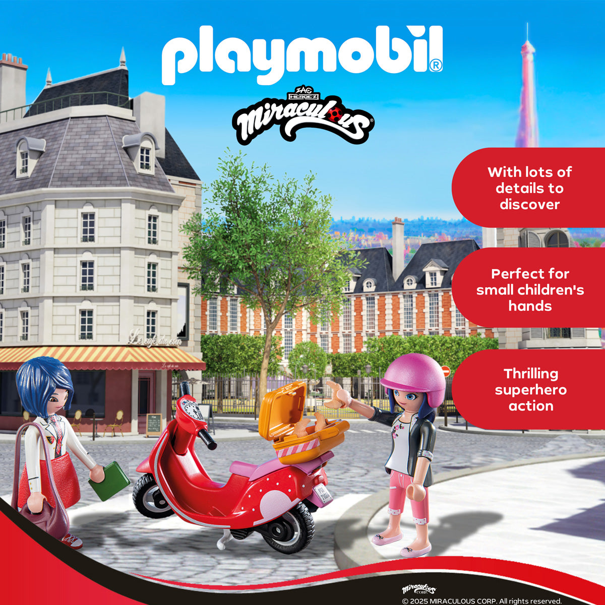  Playmobil -  Miraculous: Paris Scooter Ride Playset -  Preschool