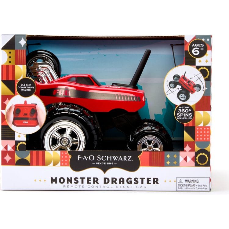  FAO Schwarz -  Monster Dragster Remote Control Stunt Car -  Vehicles