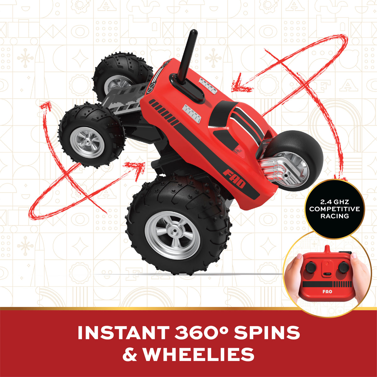 FAO Schwarz -  Monster Dragster Remote Control Stunt Car -  Vehicles