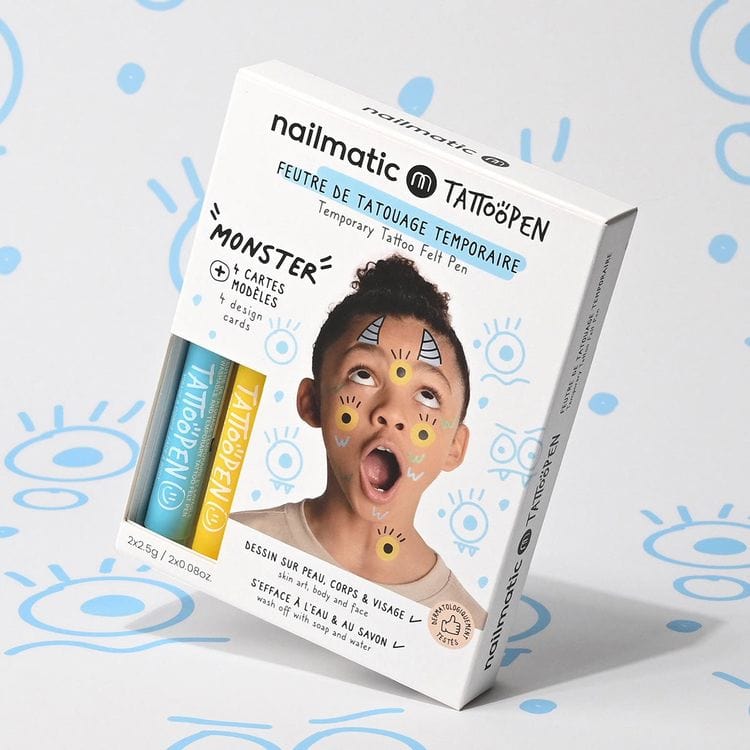  Nailmatic -  Monster Tattoo Pen Set for Kids -  Trend Accessories