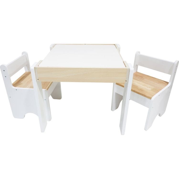  Teamson Kids -  Multi-Activity Table with Reversible Tabletop & Chairs Set -  Preschool