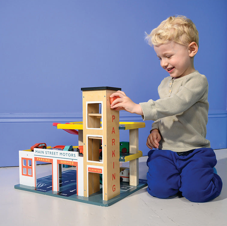  Mentari -  Multi-Level Garage Playset with Lift -  Preschool