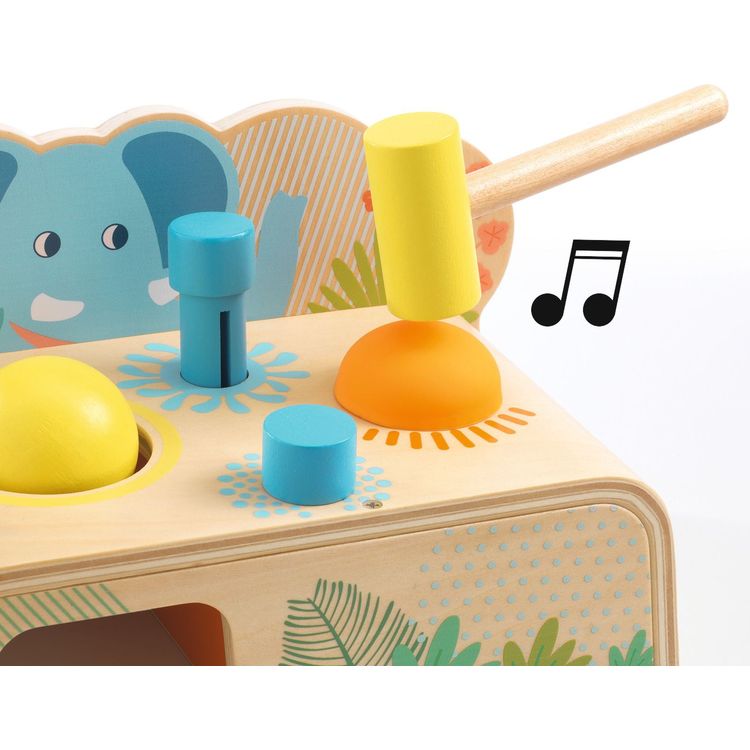  Djeco -  Multi Tap Hammer Wooden Toy -  Preschool
