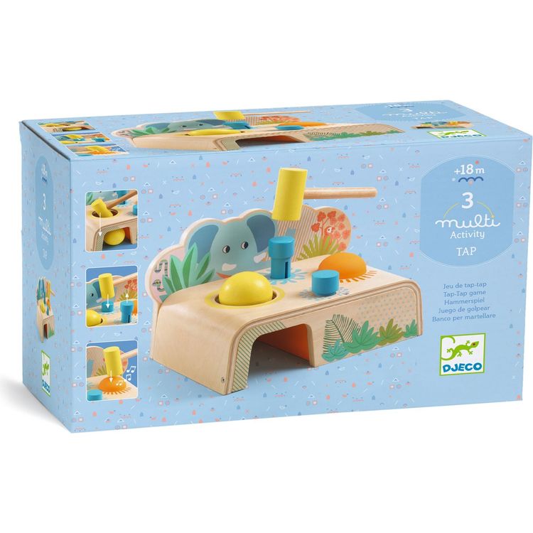  Djeco -  Multi Tap Hammer Wooden Toy -  Preschool