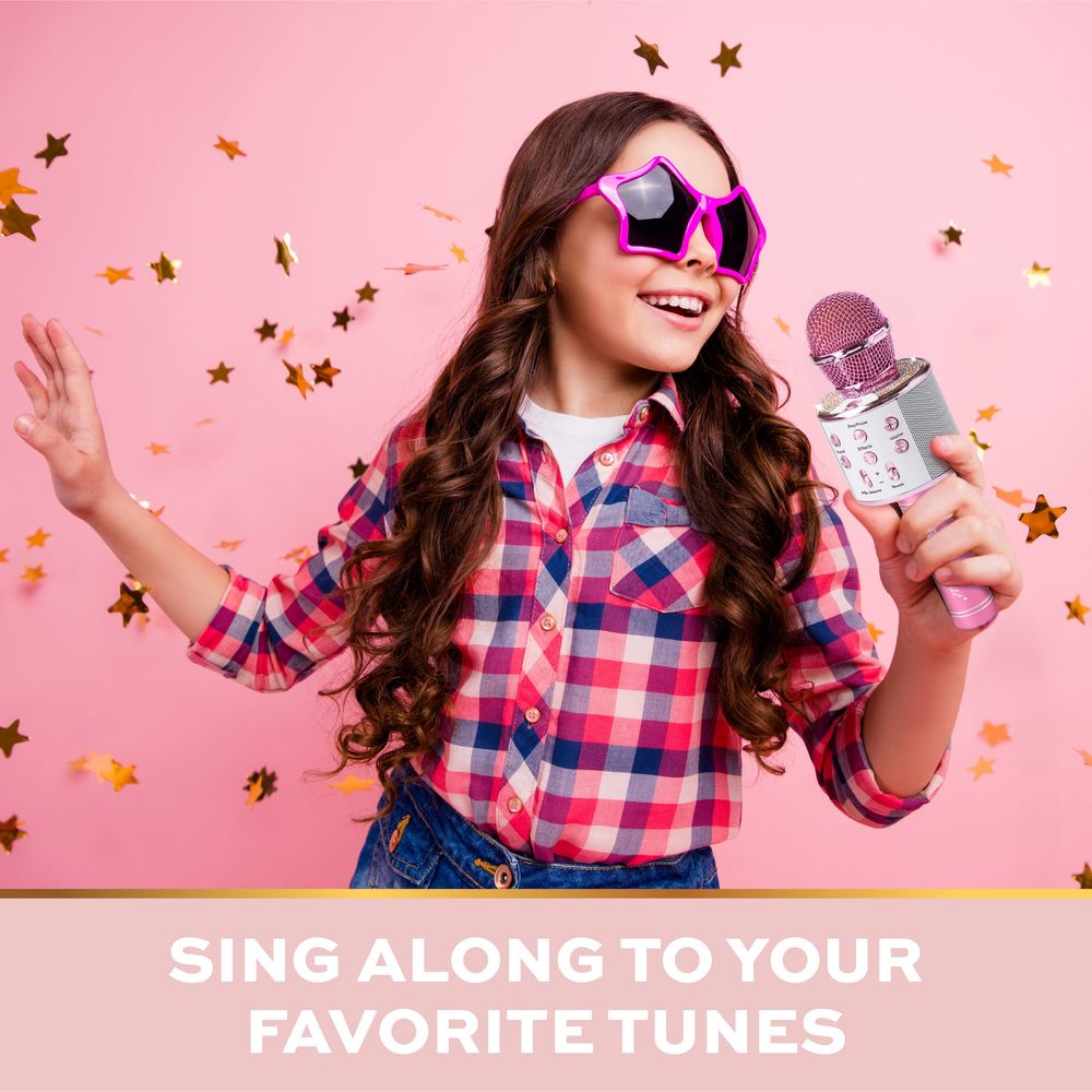  FAO Schwarz -  Musical Microphone Rhinestone Bluetooth Broadcaster -  Music