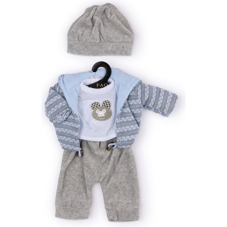  FAO Schwarz -  My FAO Doll Outfit - Light Blue & Grey -  My FAO Doll