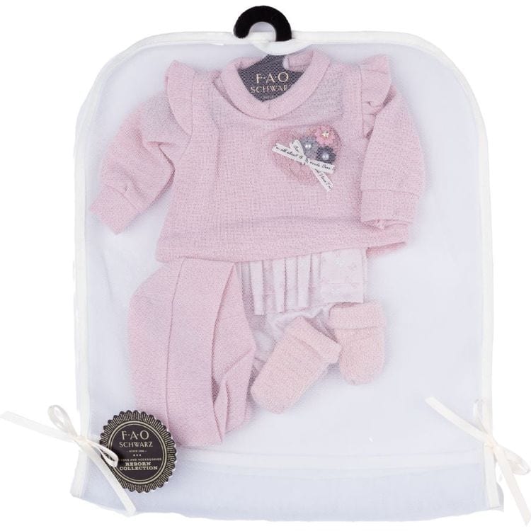  FAO Schwarz -  My FAO Doll Outfit - Pink Sweater and Shorts -  My FAO Doll