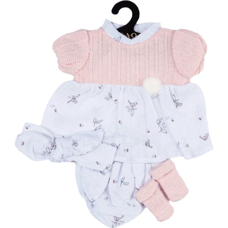 FAO Schwarz -  My FAO Doll Outfit - Pink & White Dress -  My FAO Doll