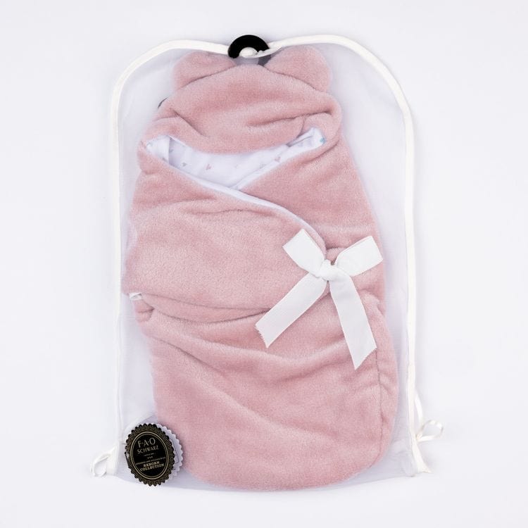  FAO Schwarz -  My FAO Doll Swaddle - Orchid Pink With Ears -  My FAO Doll