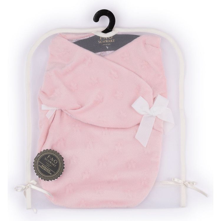  FAO Schwarz -  My FAO Doll Swaddle - Pink Stars -  My FAO Doll