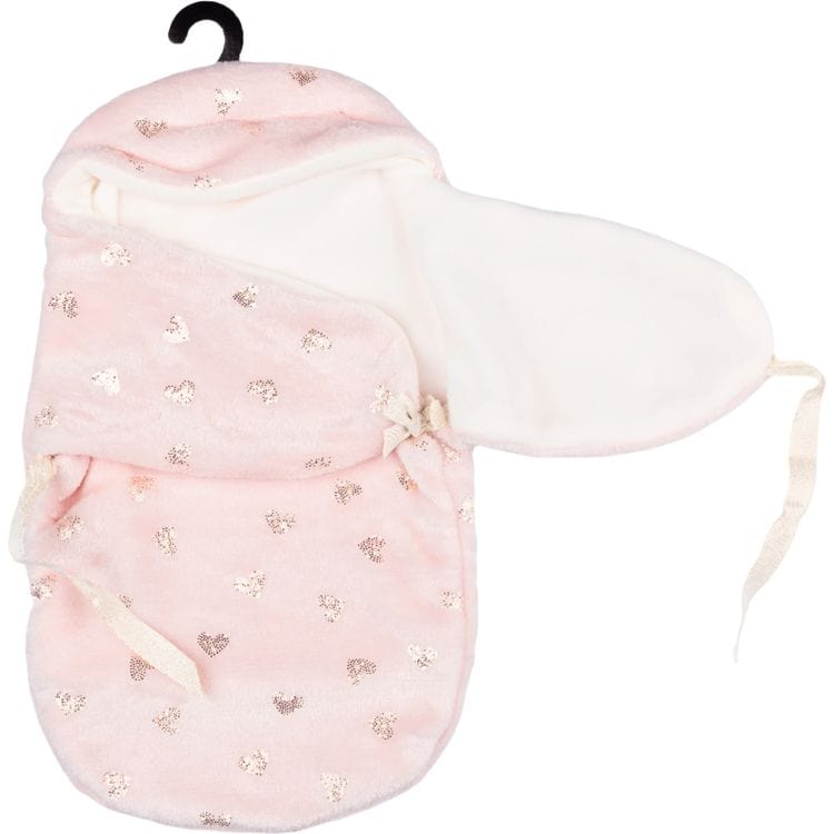  FAO Schwarz -  My FAO Doll Swaddle - Pink With Gold Hearts -  My FAO Doll